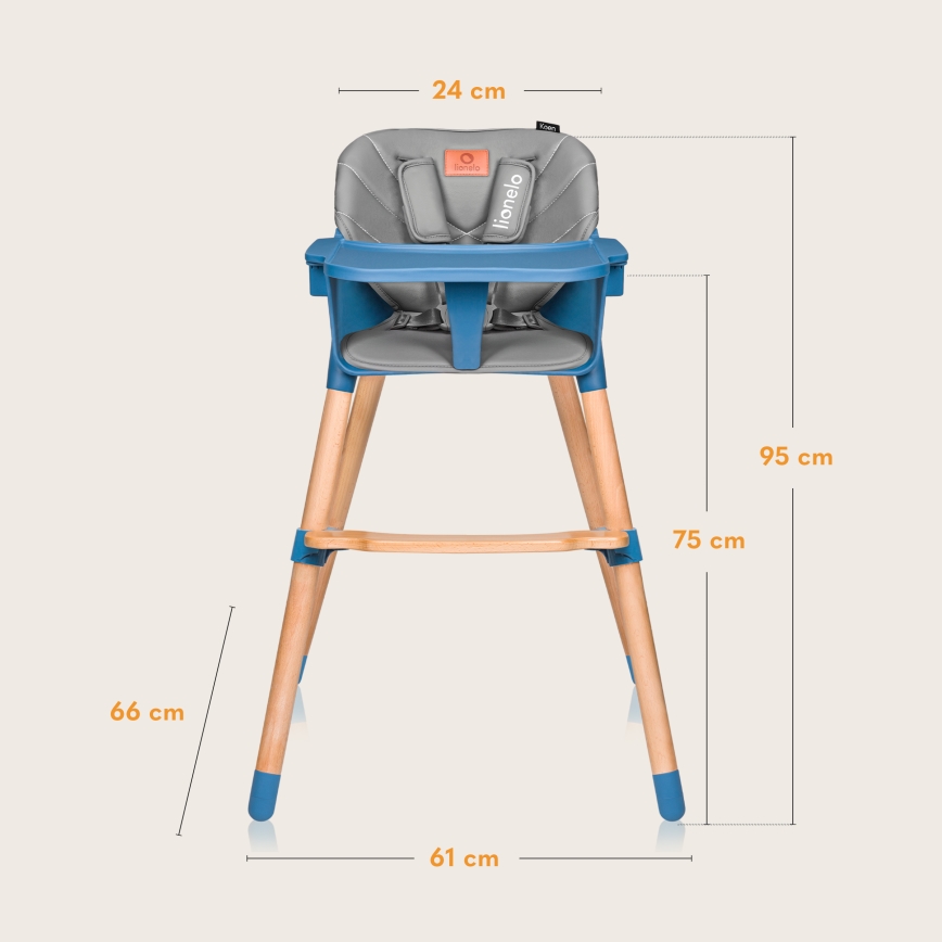 Lionelo - Hochstuhl 2-in-1 KOEN Blue Sky