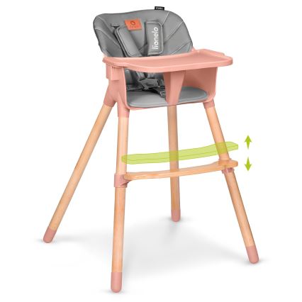 Lionelo - Hochstuhl 2in1 KOEN Pink Rose