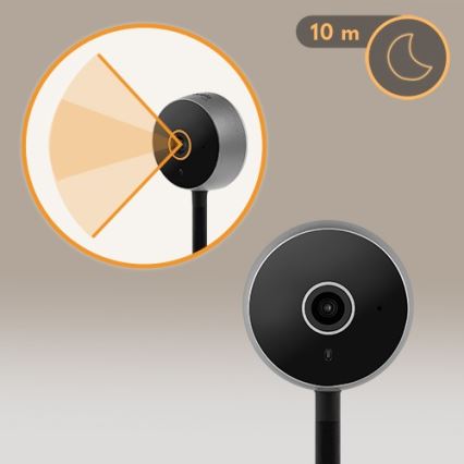 Lionelo - Intelligentes Babyphone BABYLINE SMART Wi‑Fi Schwarz