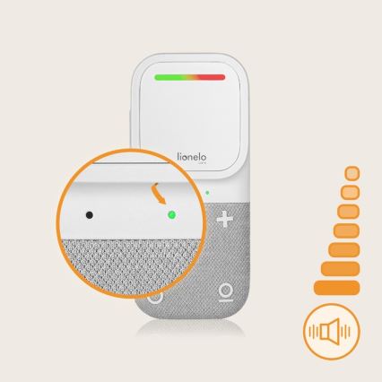 Lionelo - Kabelloses, wiederaufladbares Audio-Babyfon BABYLINE 2.2 5V