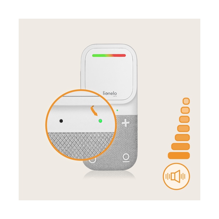 Lionelo - Kabelloses, wiederaufladbares Audio-Babyfon BABYLINE 2.2 5V
