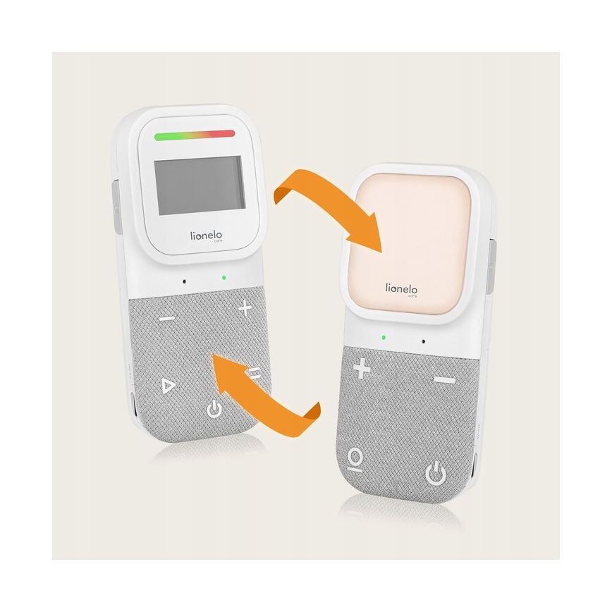 Lionelo - Kabelloses, wiederaufladbares Audio-Babyphone BABYLINE 2.3 5V