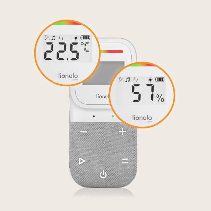 Lionelo - Kabelloses, wiederaufladbares Audio-Babyphone BABYLINE 2.3 5V