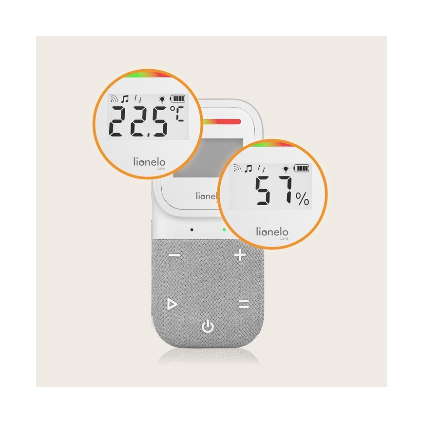 Lionelo - Kabelloses, wiederaufladbares Audio-Babyphone BABYLINE 2.3 5V