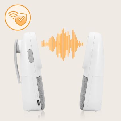 Lionelo - Kabelloses, wiederaufladbares Audio-Babyphone BABYLINE 2.3 5V