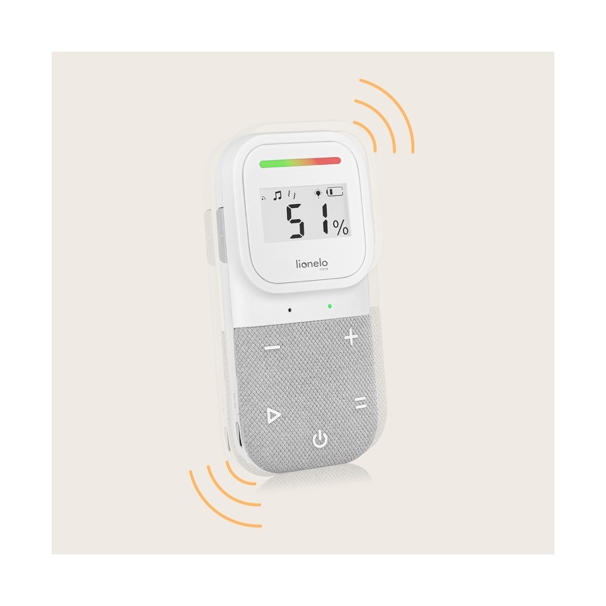 Lionelo - Kabelloses, wiederaufladbares Audio-Babyphone BABYLINE 2.3 5V