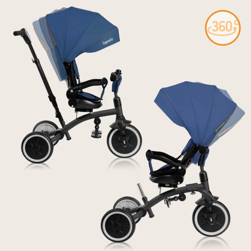 Lionelo - Kinder-Dreirad TRIS PLUS Blue Denim