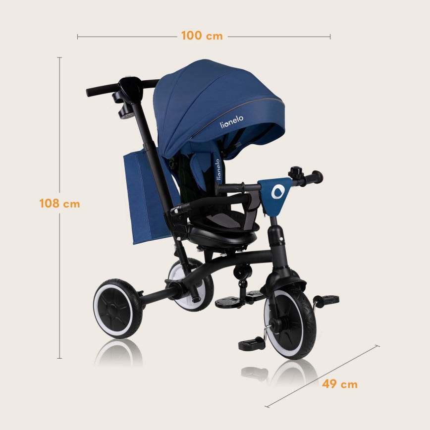Lionelo - Kinder-Dreirad TRIS PLUS Blue Denim