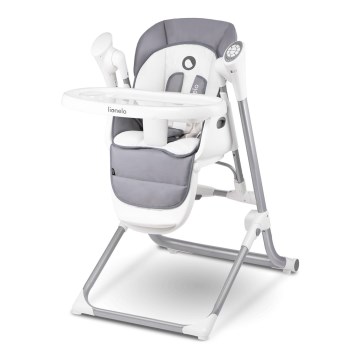 Lionelo - Kinder-Essstuhl NILES Grau 4xAA