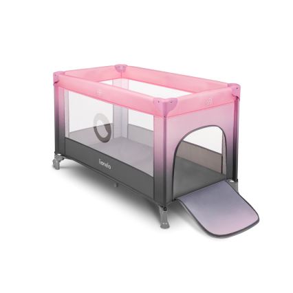 Lionelo - Kinder-Reisebett STEFI rosa/grau