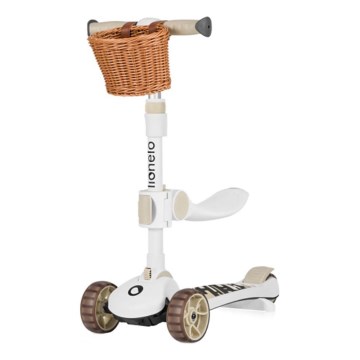 Lionelo - Kinder-Scooter 2-in-1 FRANKY weiß/beige