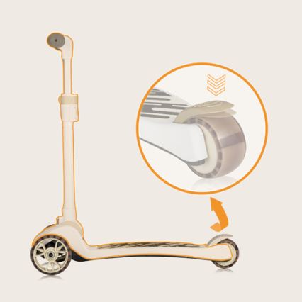 Lionelo - Kinder-Scooter 2-in-1 FRANKY weiß/beige