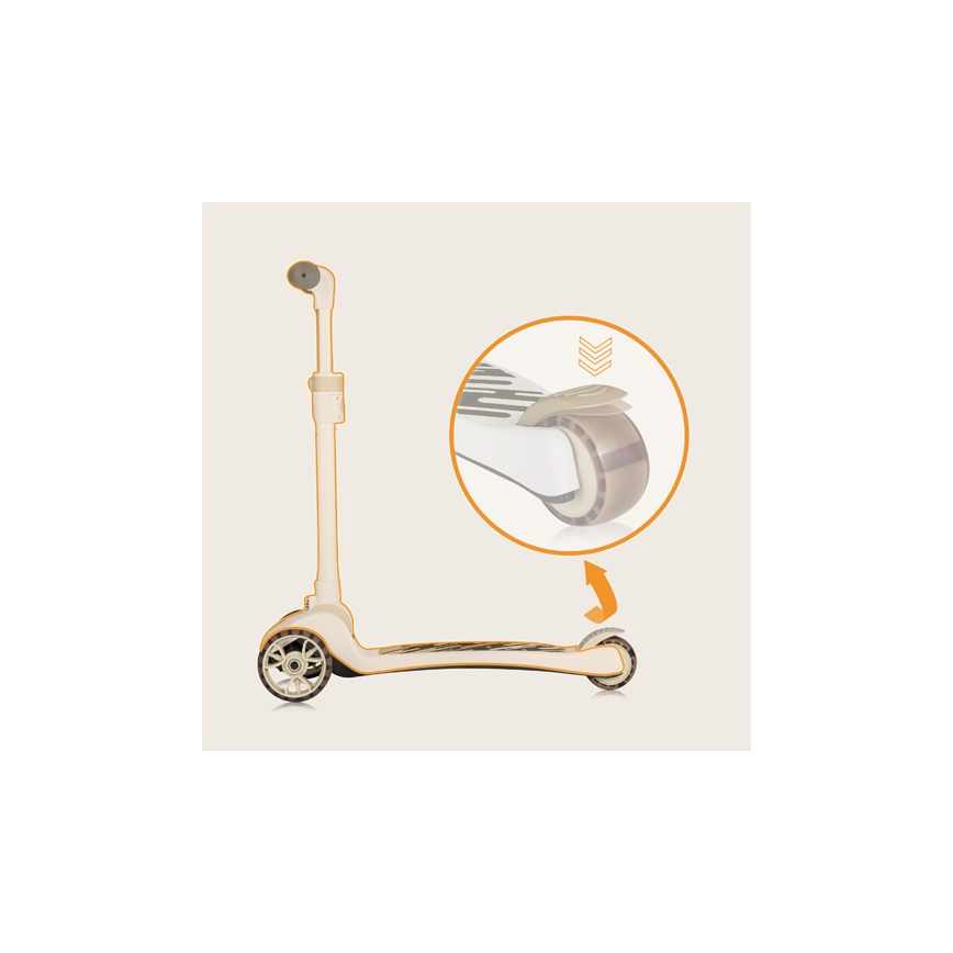 Lionelo - Kinder-Scooter 2-in-1 FRANKY weiß/beige