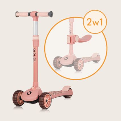 Lionelo - Kinder-Scooter 2in1 FRANKY rosa