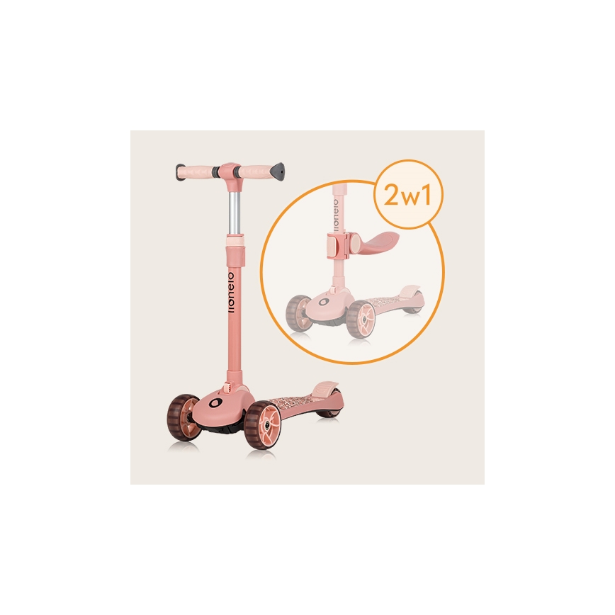 Lionelo - Kinder-Scooter 2in1 FRANKY rosa