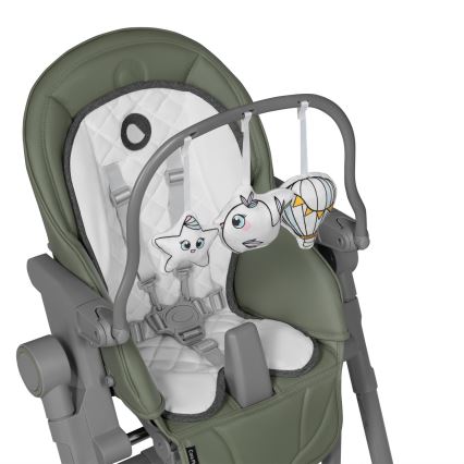 Lionelo - Kinderhochstuhl 2-in-1 CORA PLUS Olivgrün