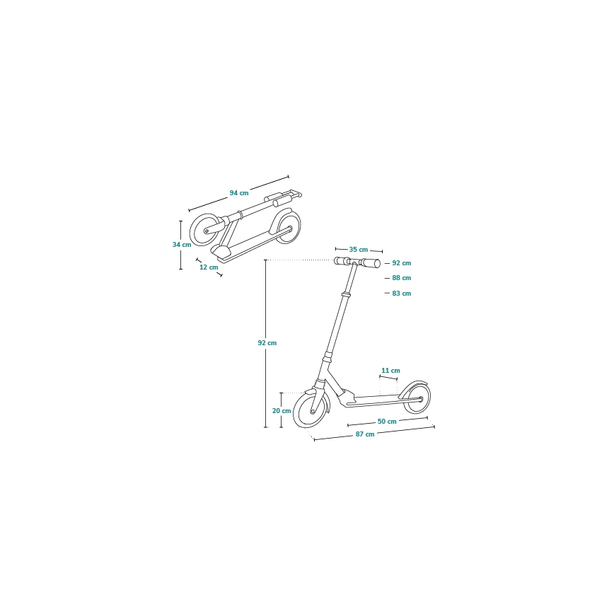 Lionelo - Kinderroller LUCA schwarz