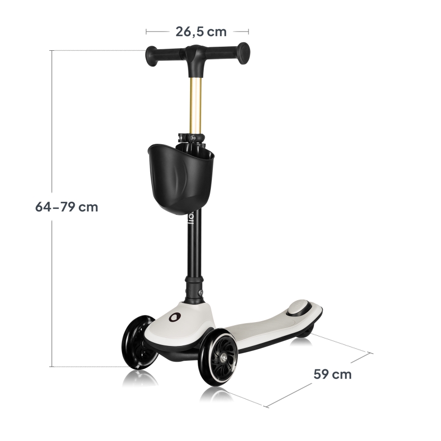 Lionelo - Kinderroller MEY 3xAAA Beige Sand