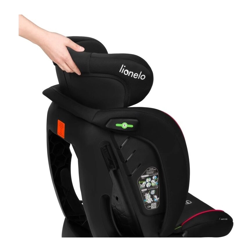Lionelo - Kindersitz AART i-Size 40-150 cm schwarz/rot