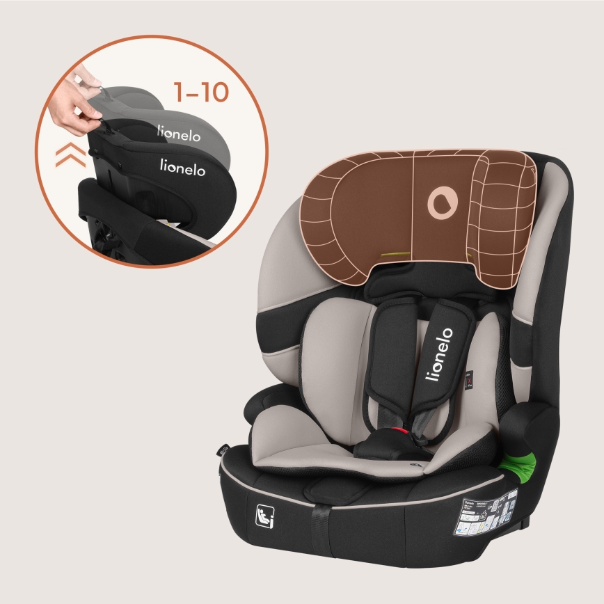 Lionelo - Kindersitz BILLY i-Size 76-150 cm Beige Latte