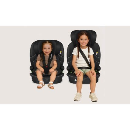 Lionelo - Kindersitz BILLY i-Size 76-150 cm Schwarz Carbon