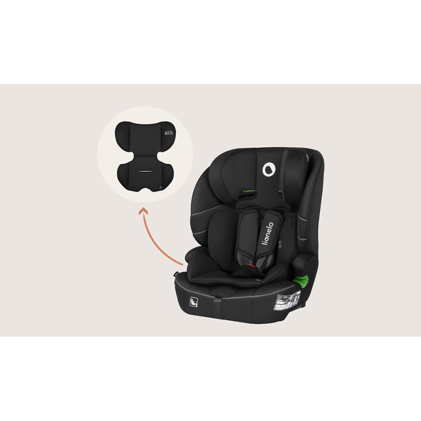 Lionelo - Kindersitz BILLY i-Size 76-150 cm Schwarz Carbon