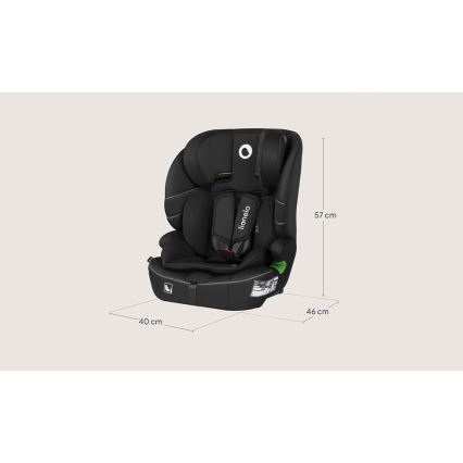 Lionelo - Kindersitz BILLY i-Size 76-150 cm Schwarz Carbon