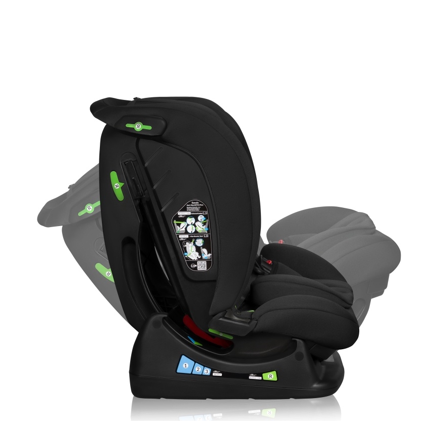 Lionelo - Kindersitz IZZY i-Size 40-150 cm Schwarz Carbon