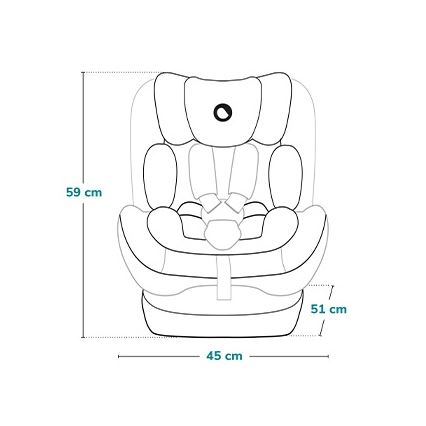 Lionelo - Kindersitz IZZY i-Size 40-150 cm Schwarz Carbon