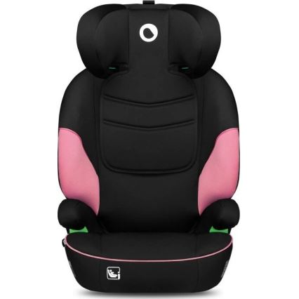 Lionelo - Kindersitz LARS i-Size für 100–150 cm, Schwarz/Rosa