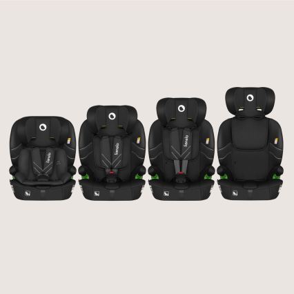 Lionelo - Kindersitz LEVI FIX i-Size 76-150 cm Schwarz Carbon