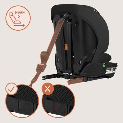 Lionelo - Kindersitz LEVI FIX i-Size 76-150 cm Schwarz Carbon