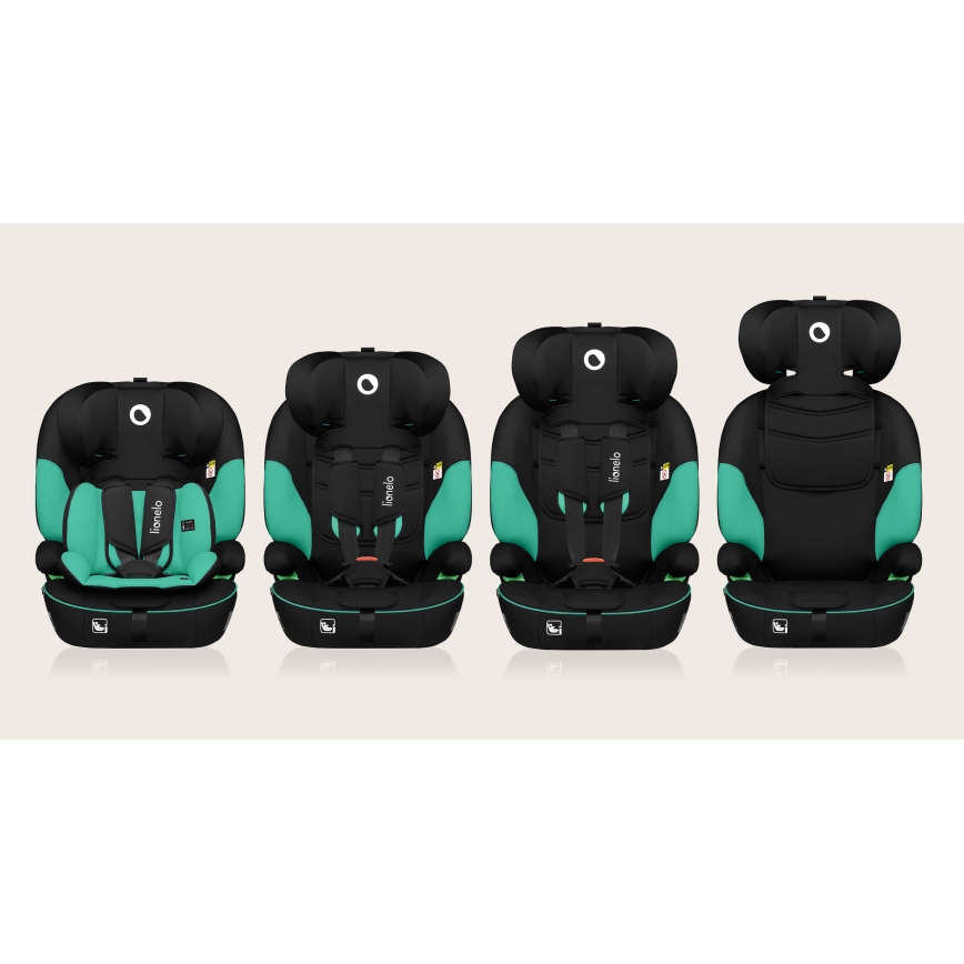 Lionelo - Kindersitz LEVI i-Size 76-150 cm Green Emerald