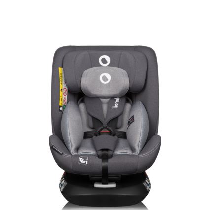 Lionelo - Drehbarer Kindersitz mit Basis BASTIAAN ONE i-Size 40-150 cm Steingrau