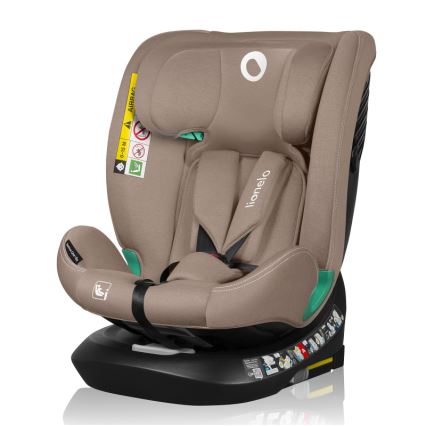 Lionelo - Drehbarer Kindersitz mit Basis BASTIAAN ONE i-Size 40-150 cm Sandbeige