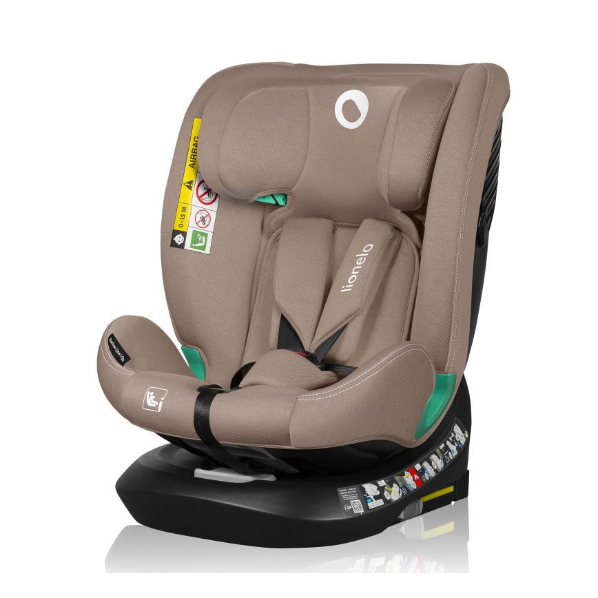 Lionelo - Drehbarer Kindersitz mit Basis BASTIAAN ONE i-Size 40-150 cm Sandbeige