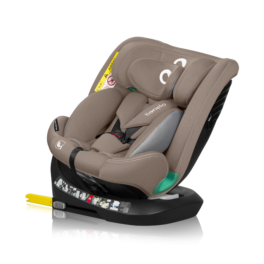 Lionelo - Drehbarer Kindersitz mit Basis BASTIAAN ONE i-Size 40-150 cm Sandbeige