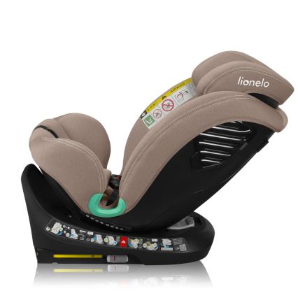 Lionelo - Drehbarer Kindersitz mit Basis BASTIAAN ONE i-Size 40-150 cm Sandbeige