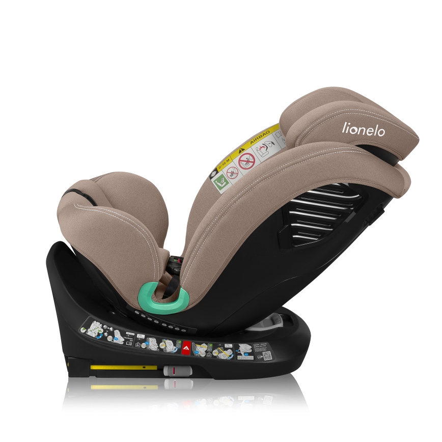 Lionelo - Drehbarer Kindersitz mit Basis BASTIAAN ONE i-Size 40-150 cm Sandbeige