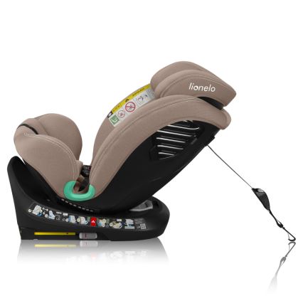 Lionelo - Drehbarer Kindersitz mit Basis BASTIAAN ONE i-Size 40-150 cm Sandbeige