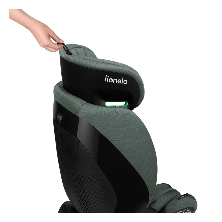 Lionelo - Autokindersitz mit drehbarer Basis LAVENDER i-Size 76-150 cm Pistaziengrün