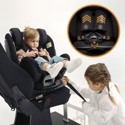 Lionelo - Autokindersitz mit drehbarer Basis ANTOON PLUS i-Size 40-105 cm Black Onyx