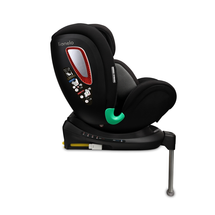 Lionelo - Autokindersitz mit drehbarer Basis ANTOON PLUS i-Size 40-105 cm Black Onyx