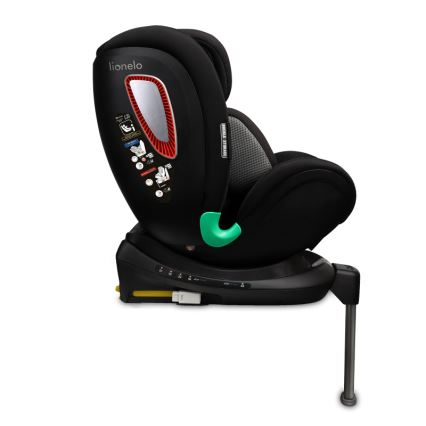 Lionelo - Autokindersitz mit drehbarer Basis ANTOON PLUS i-Size 40-105 cm Black Onyx