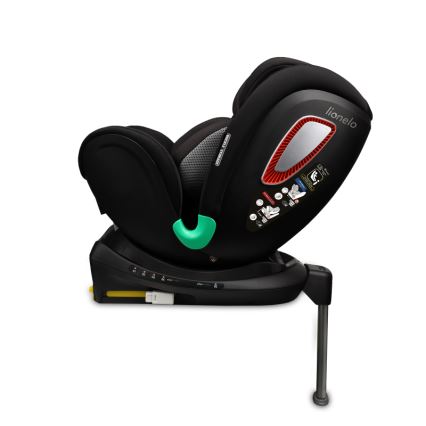 Lionelo - Autokindersitz mit drehbarer Basis ANTOON PLUS i-Size 40-105 cm Black Onyx