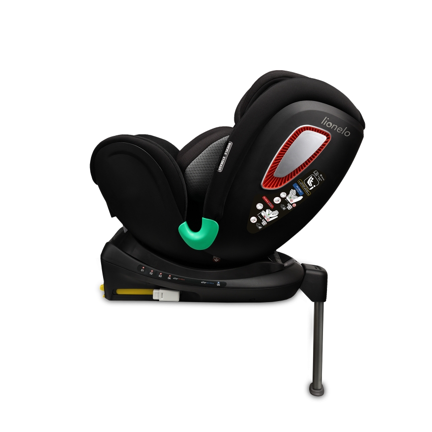 Lionelo - Autokindersitz mit drehbarer Basis ANTOON PLUS i-Size 40-105 cm Black Onyx