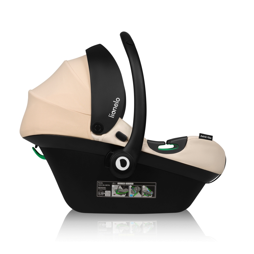 Lionelo - Kindersitz mit drehbarer Basis ASTRID SET i-Size 40-87 cm Sandbeige