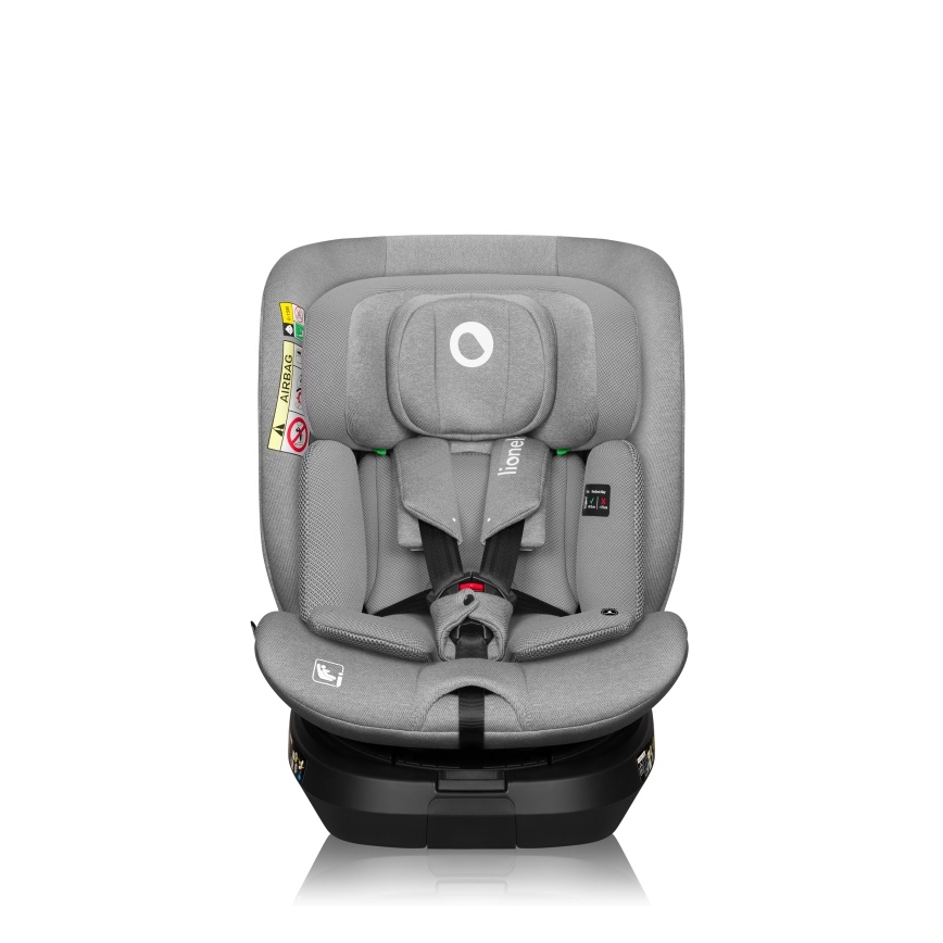Lionelo - Kindersitz mit drehbarer Basis BRAVE i-Size 40-150 cm Grey Stone