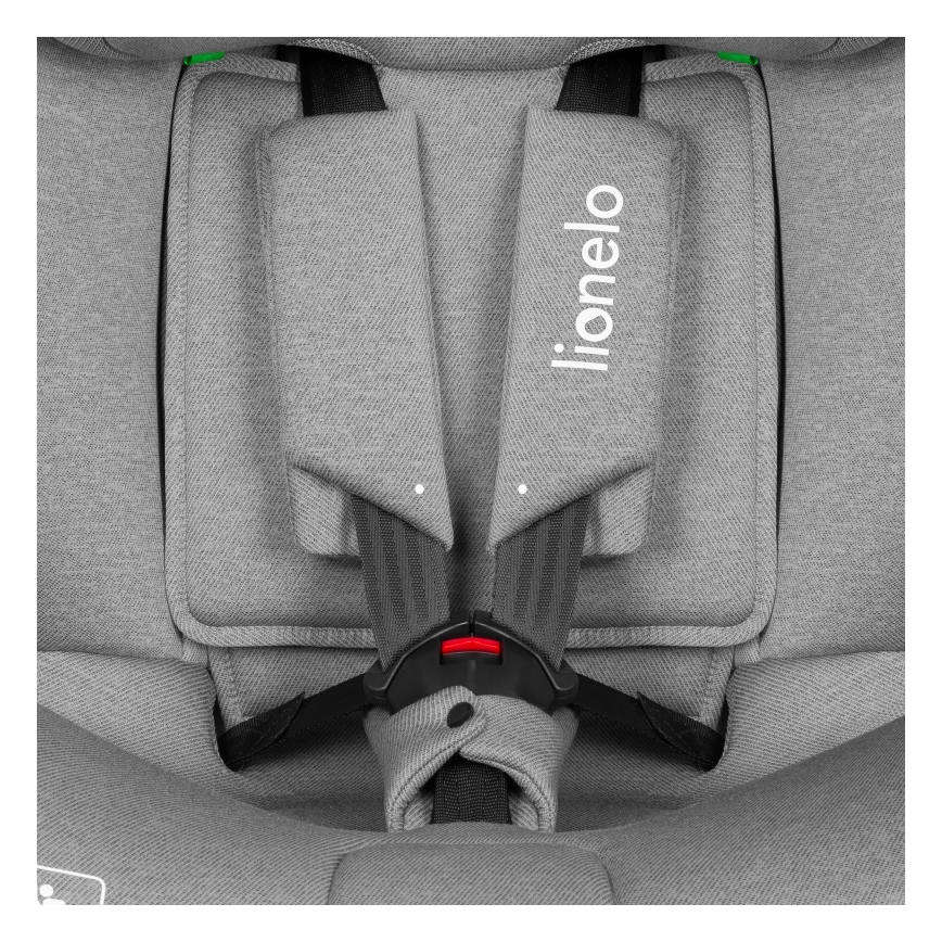 Lionelo - Kindersitz mit drehbarer Basis BRAVE i-Size 40-150 cm Grey Stone