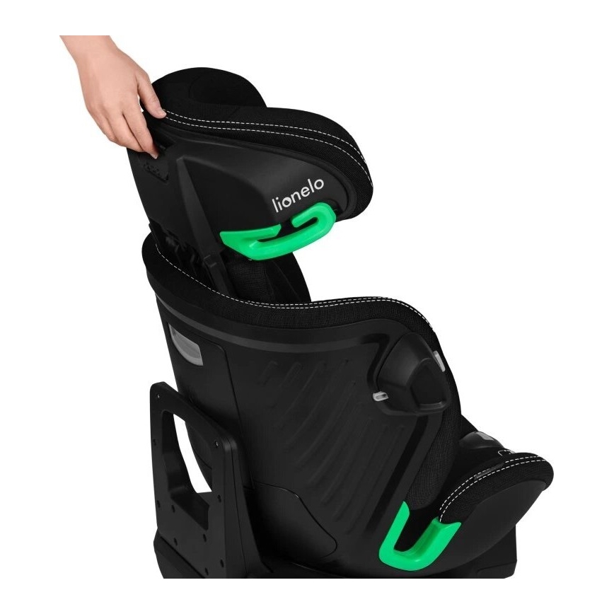 Lionelo - Kindersitz mit drehbarer Basis HARMONY i-Size 40-150 cm schwarz